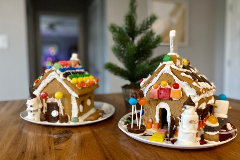 Simple Bake and Build Gingerbread House Activity for Families