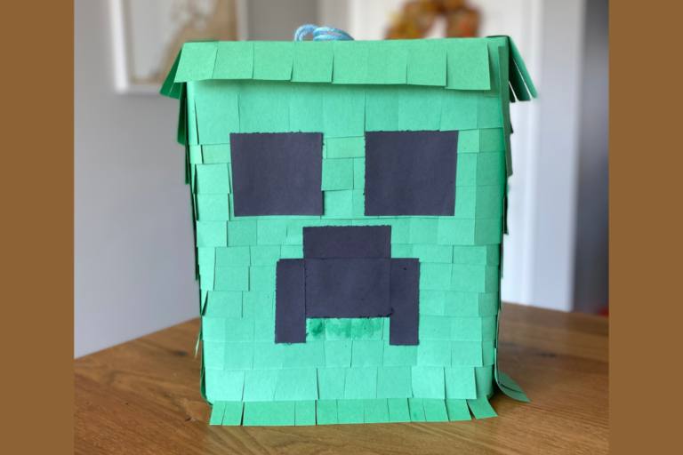 How to Make an Easy DIY Minecraft Creeper Piñata + 3 Free Piñata Filler Ideas
