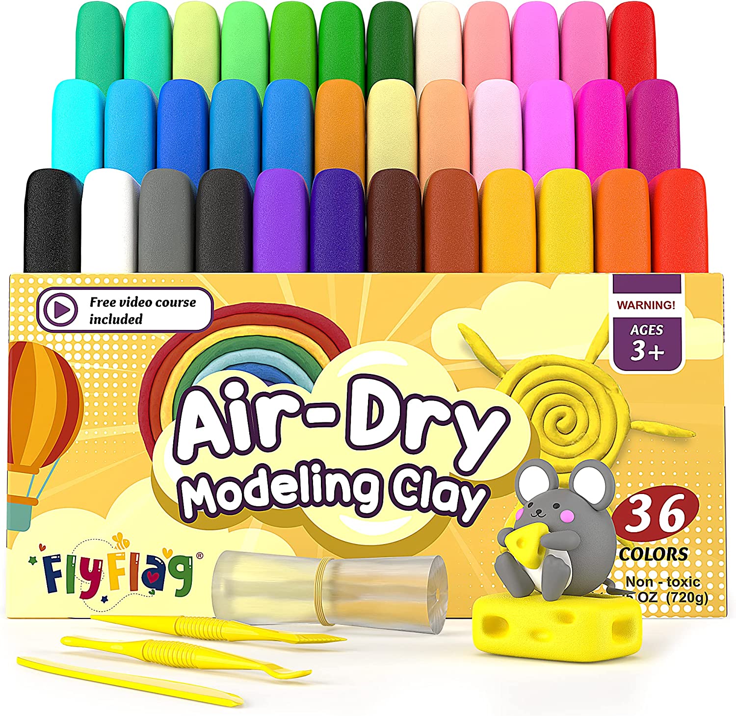 Multi-colored Air Dry Clay